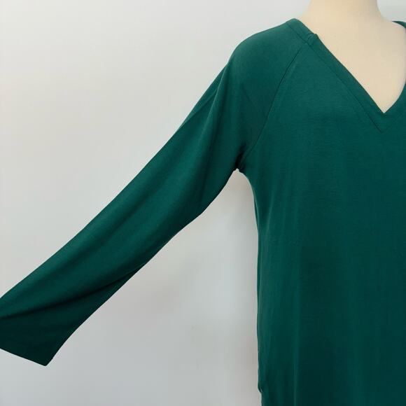Soft Surroundings Madeline Tunic Top in Jewel Green Long Sleeve L - Picture 3 of 9